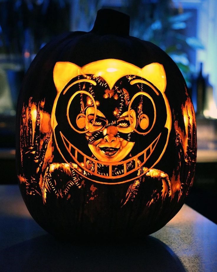 Catwoman Pumpkin carved by Joey Edwards