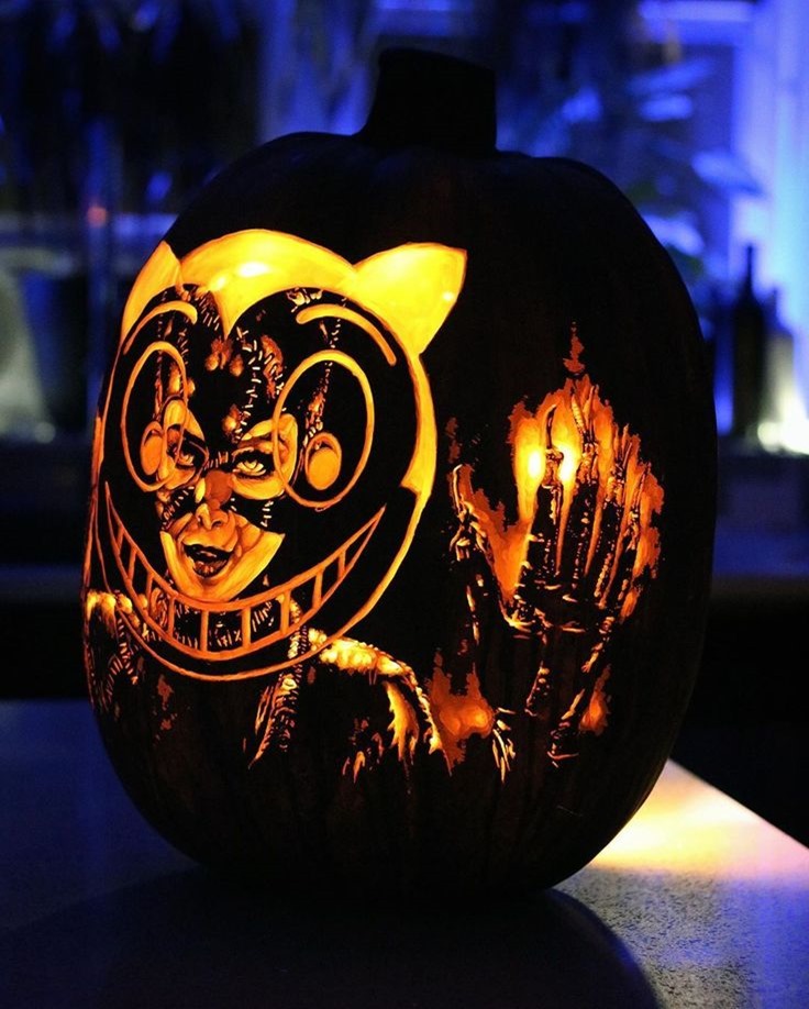 Catwoman Pumpkin carved by Joey Edwards