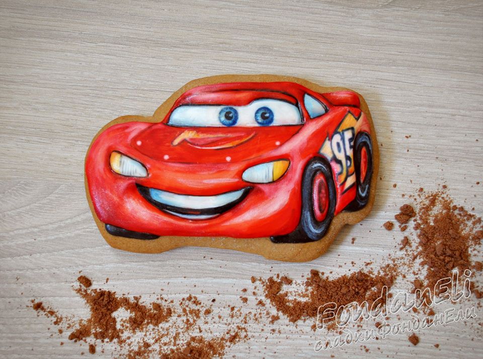 Terrific Lightning McQueen and Tow Mater Cookies - Between The