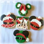Adorable Mickey and Minnie Santa Cookies