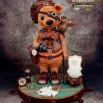 Adorable Teddy Bear Pirate Steampunk Cake