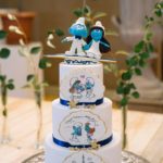 Terrific Smurf Wedding Cake