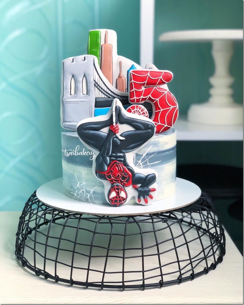 Miles Morales 5th Birthday Cake