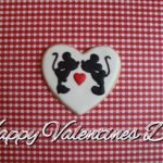 Cute Mickey and Minnie Valentine’s Day Cookie