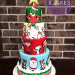 Wonderful Christmas Cake With The Grinch, Frosty, Charlie Brown, & Rudolph