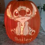 Cute Stitch Pumpkin Carving