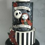 Fabulous Jack Skellington and Sally Wedding Cake