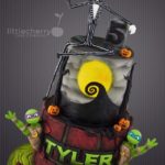 Terrific Nightmare Before Christmas Meets Teenage Mutant Ninja Turtles Cake