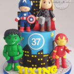 Cute Kawaii Chibi Avengers Cake