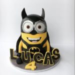 Cute Batman Minion 4th Birthday Cake