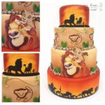Gorgeous Lion King Cake Featuring Mufasa & Simba