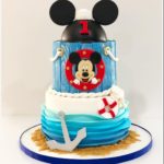 2 Marvelous Sailor Mickey Mouse 1st Birthday Cakes