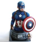 Amazing Sculpted Captain America Birthday Cake