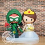 Great Green Arrow and Wonder Woman Wedding Cake Topper