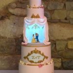 Love Is Aglow With This Stunning Beauty And The Beast Wedding Cake