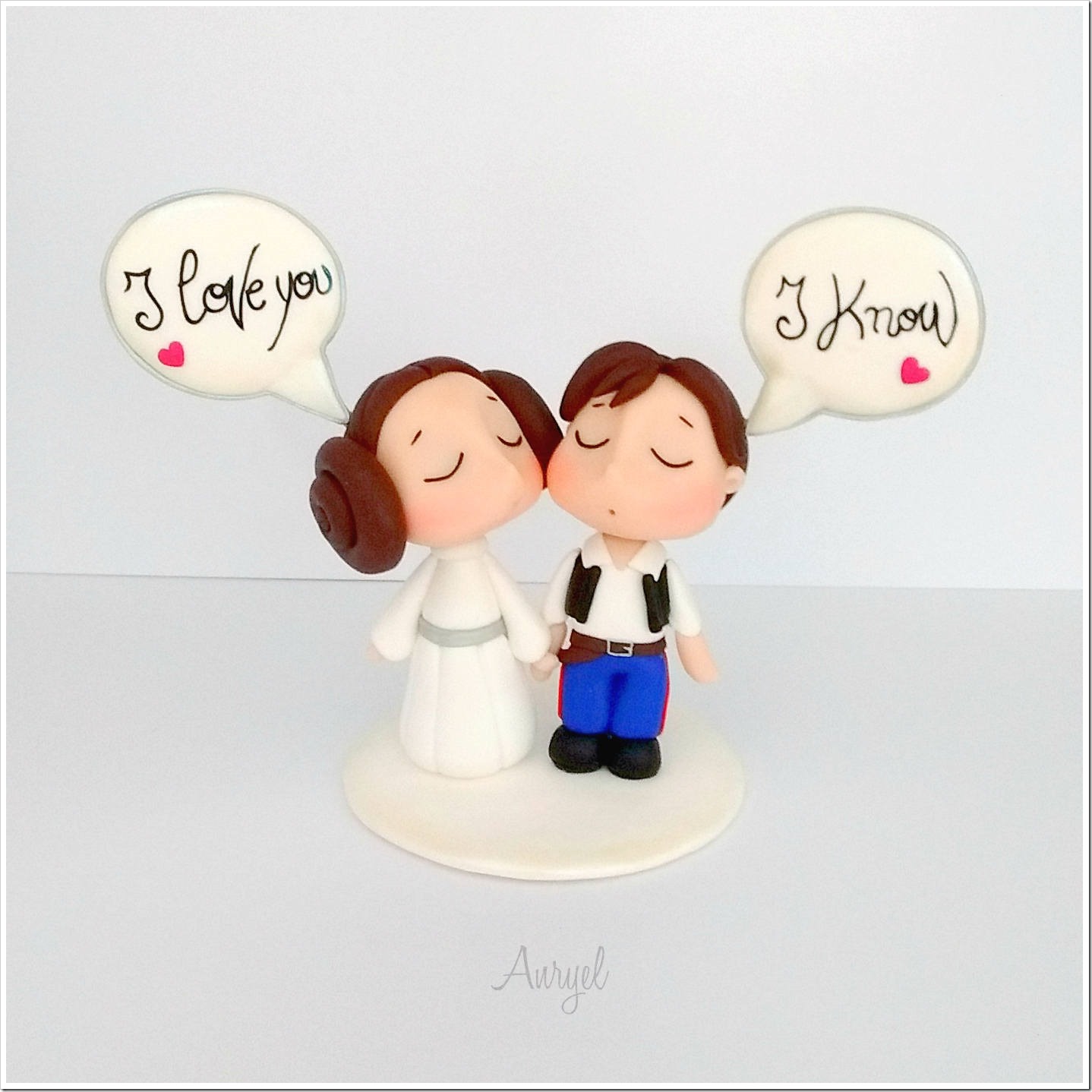 Han Solo and Leia Organa Wedding Cake Topper