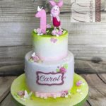 Cute Piglet 1st Birthday Cake