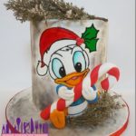 Adorable Baby Donald Duck Christmas Cake