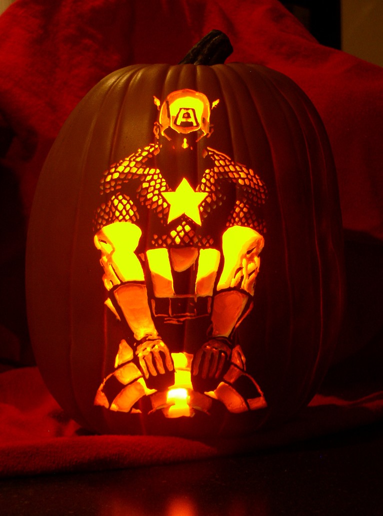 Stunning Captain America Pumpkin Carving Between The Pages Blog stunning-captain-america-pumpkin-carving-between-the-pages-blog