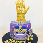 Adorable Thanos and The Infinity Gauntlet Birthday Cake