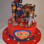 Marvelous Captain America vs. Zombie Cake