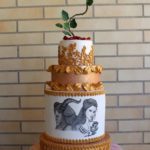 Splendid Hand-drawn Beauty and the Beast Cake