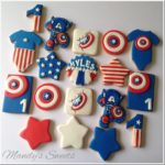Adorable Captain America 1st Birthday Cookies