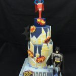 Wonderful Supergirl and Batman Cake