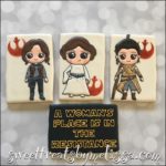 Sensational Star Wars Cookies featuring Jyn, Leia, and Rey