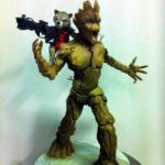 Terrific Groot and Rocket Raccoon Cake