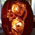Superb Sulley and Mike Pumpkin Carving