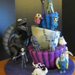 Nightmare Before Christmas Meets Corpse Bride and Frankenweenie Cake