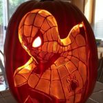 Awesome Spider-Man, Green Goblin, and Venom Pumpkin Carvings