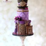 Marvelous Purple Steampunk Wedding Cake