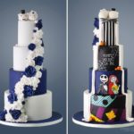 Wonderful Nightmare Before Christmas Two sided Wedding Cake