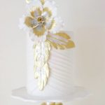 Splendid Mario Paglino & Paglino Grossi Barbie Designer White and Gold  Single Tier Wedding Cake