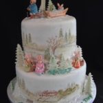 Terrific Hand-Painted Peter Rabbit Christening Cake