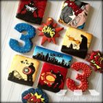 Marvelous Spider-Man, Batman, Iron Man, & Captain America 3rd Birthday Cookies