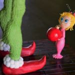 Terrific Rudolph, Snowman, and Poinsettia Cakes