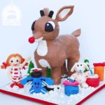 Terrific Rudolph, Snowman, and Poinsettia Cakes