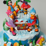 Terrific Mickey and Friends Christmas Cake