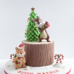 Cute Chip and Dale Christmas Cake