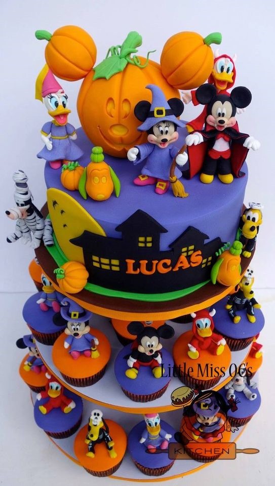 Disney Halloween Cupcake Tower