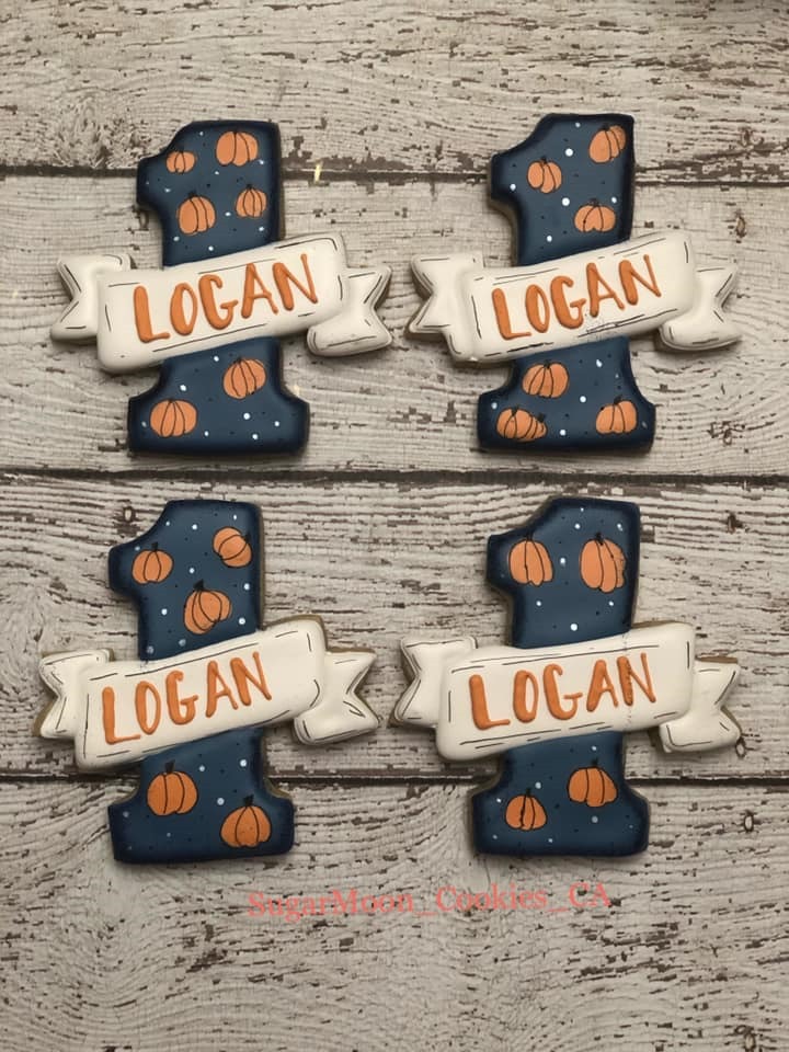 Halloween 1st Birthday Cookies