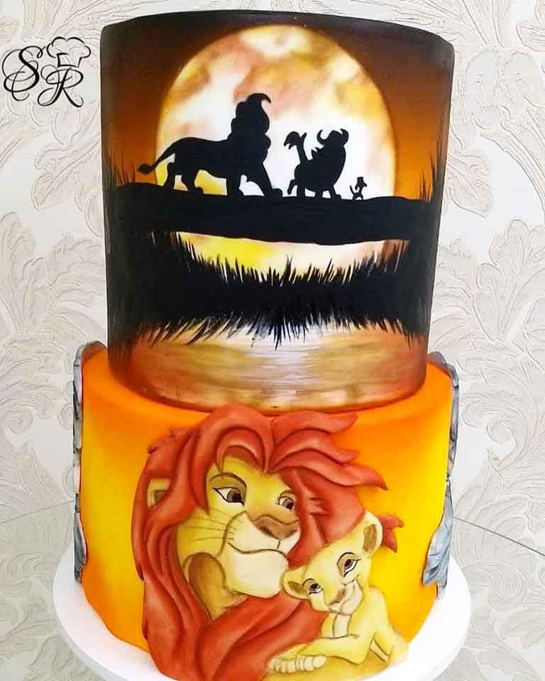 lion king tier cake