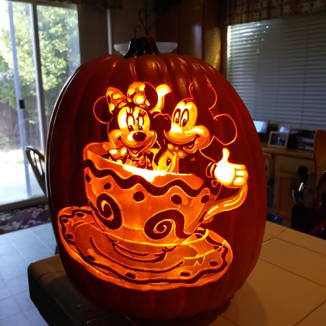 Mickey and Minnie Mouse Pumpkin