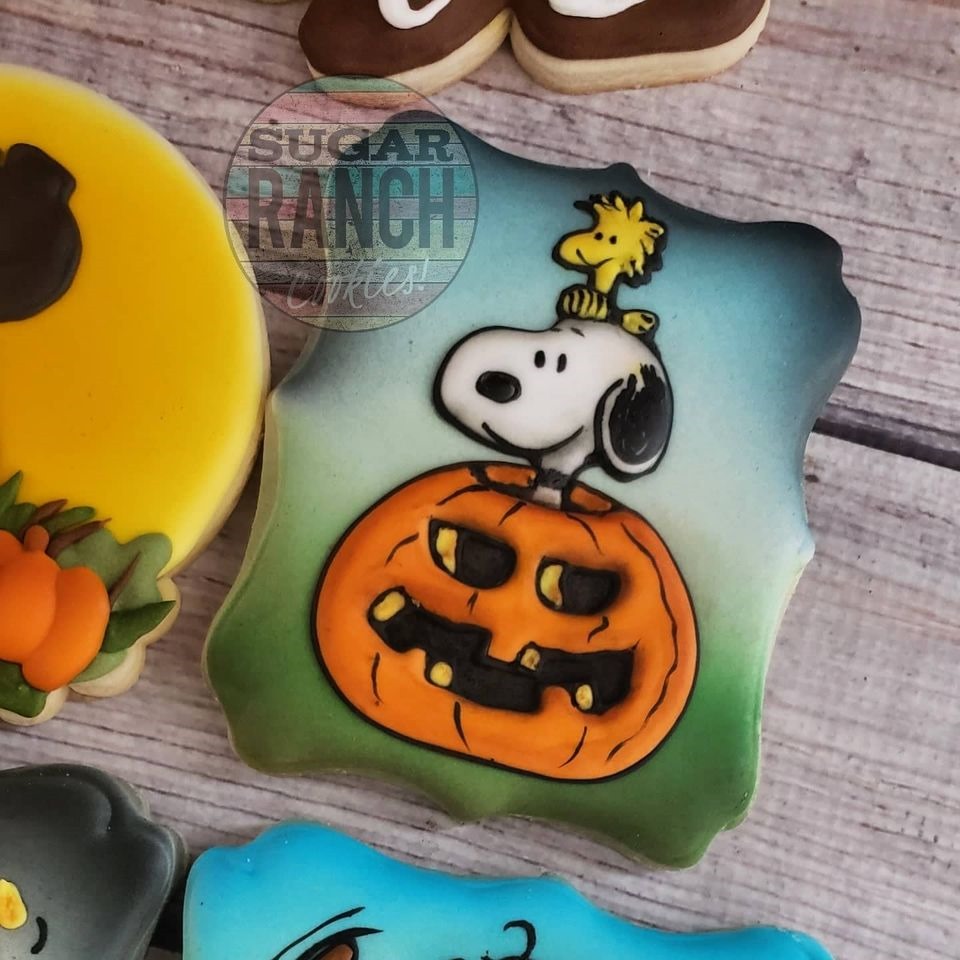 Snoopy and Woodstock in a Jack O'Lantern