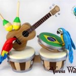 Splendid Brazilian Guitar and Drums Cake