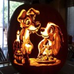 Romantic Lady and the Tramp Pumpkin Carving