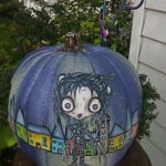 Cool Edward Scissorhands Painted Pumpkin